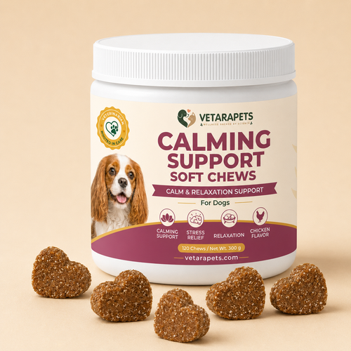 Calming Support heart-shaped soft chews for dogs