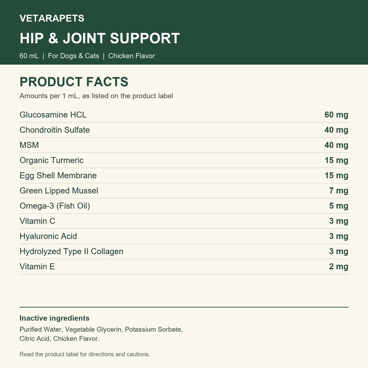 Liquid Joint Supplement for Dogs & Cats – Hip & Joint Support Drops